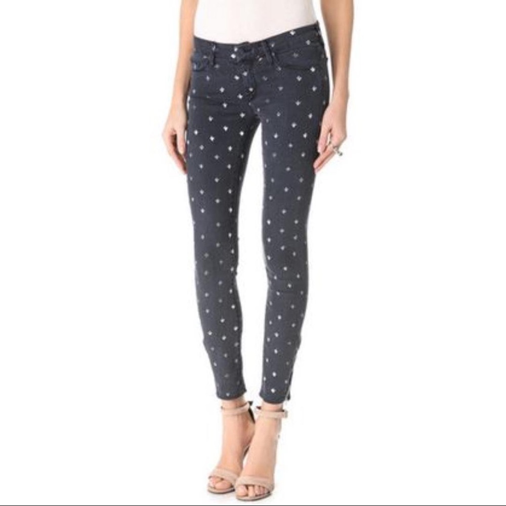 Mother The Looker Ankle Zip Fleur de Love